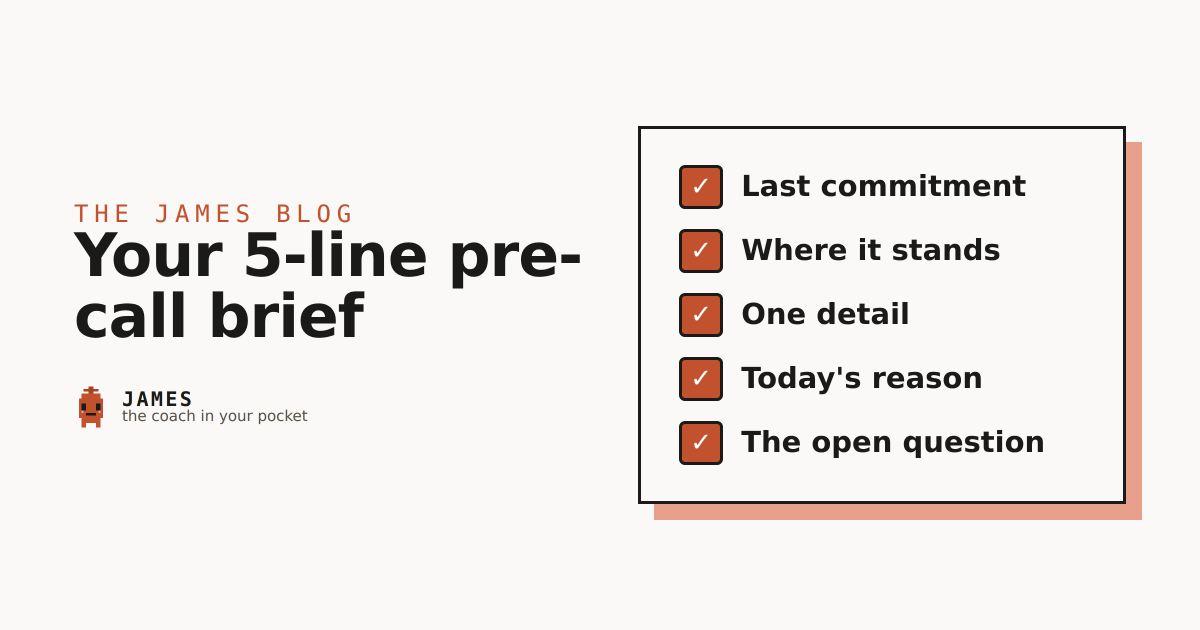 The 2-Minute Pre-Call Brief: What to Read Before You Dial